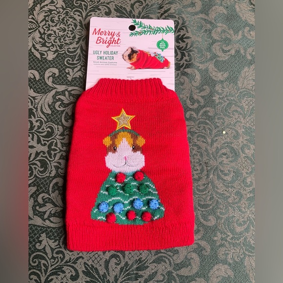NWT merry & bright guinea pig clothing sweater Christmas is guinea be great supp - Picture 1 of 5